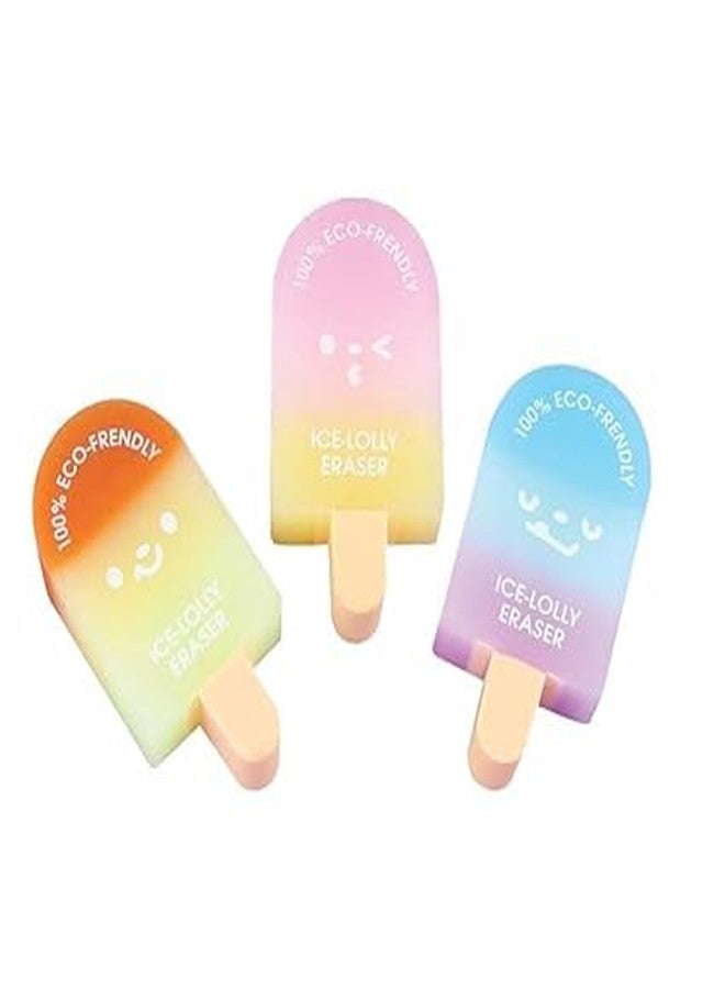 GAMAHA Eco Ice Lolly Erasers - Fun for Kids, Friendly for Earth | Kids' Favorite! 100% Eco-Friendly Ice Lolly Erasers by | Fun, Cute, and Planet Friendly (3 pcs) - Image 5